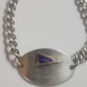 City House Silver Bracelet with Blue Accent